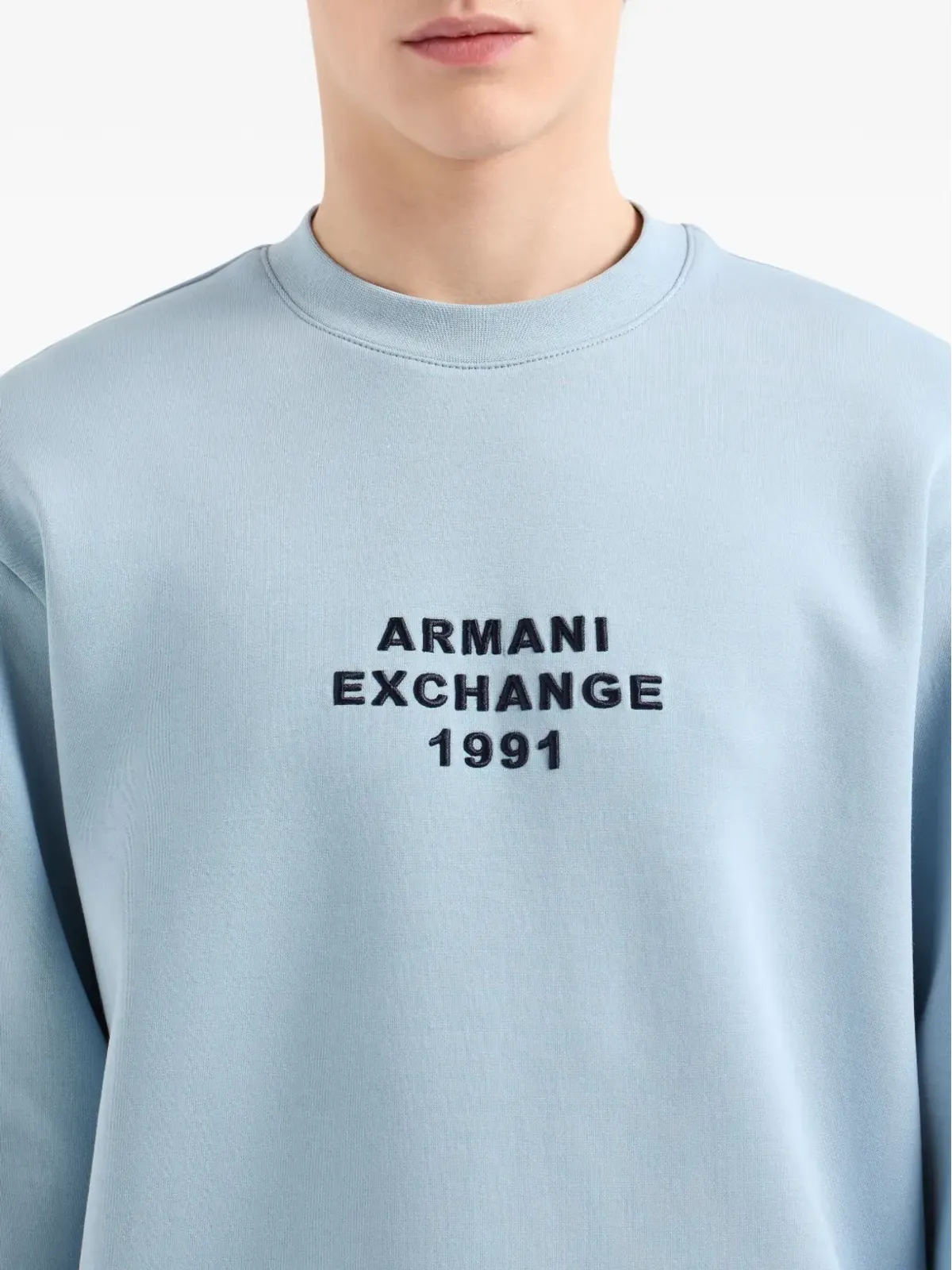 Armani Exchange ロゴ刺繍 クルーネック スウェットシャツ - ブルー - 画像5