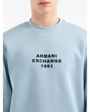 Armani Exchange ロゴ刺繍 クルーネック スウェットシャツ - ブルー - サムネイル5