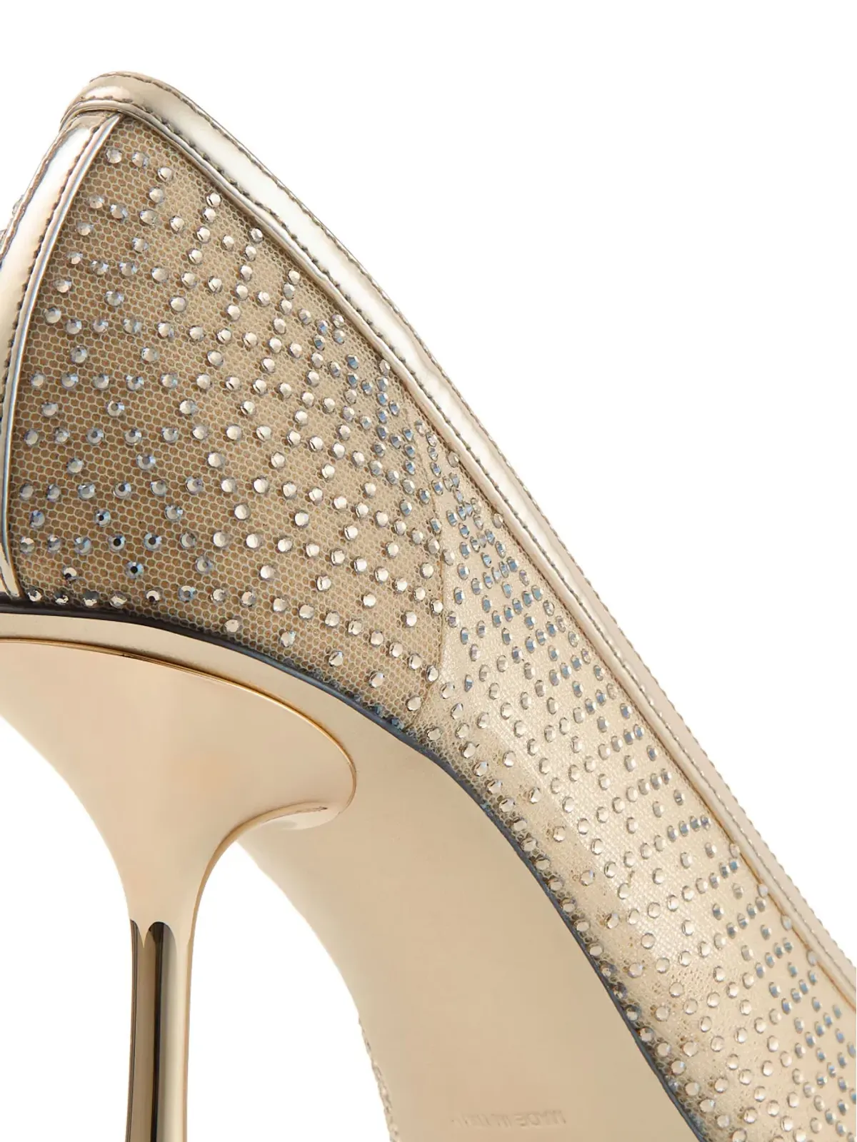 Jimmy Choo Ixia クリスタル装飾ヒールパンプス - ゴールド - 画像4