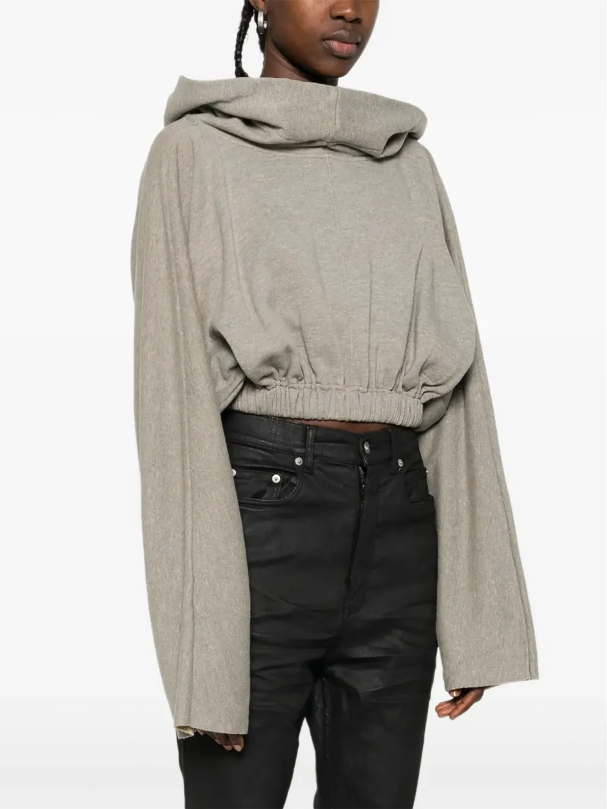 Rick Owens DRKSHDW ドローストリングフード付きパーカー - グレー - 画像3