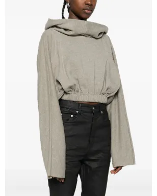 Rick Owens DRKSHDW ドローストリングフード付きパーカー - グレー - サムネイル3