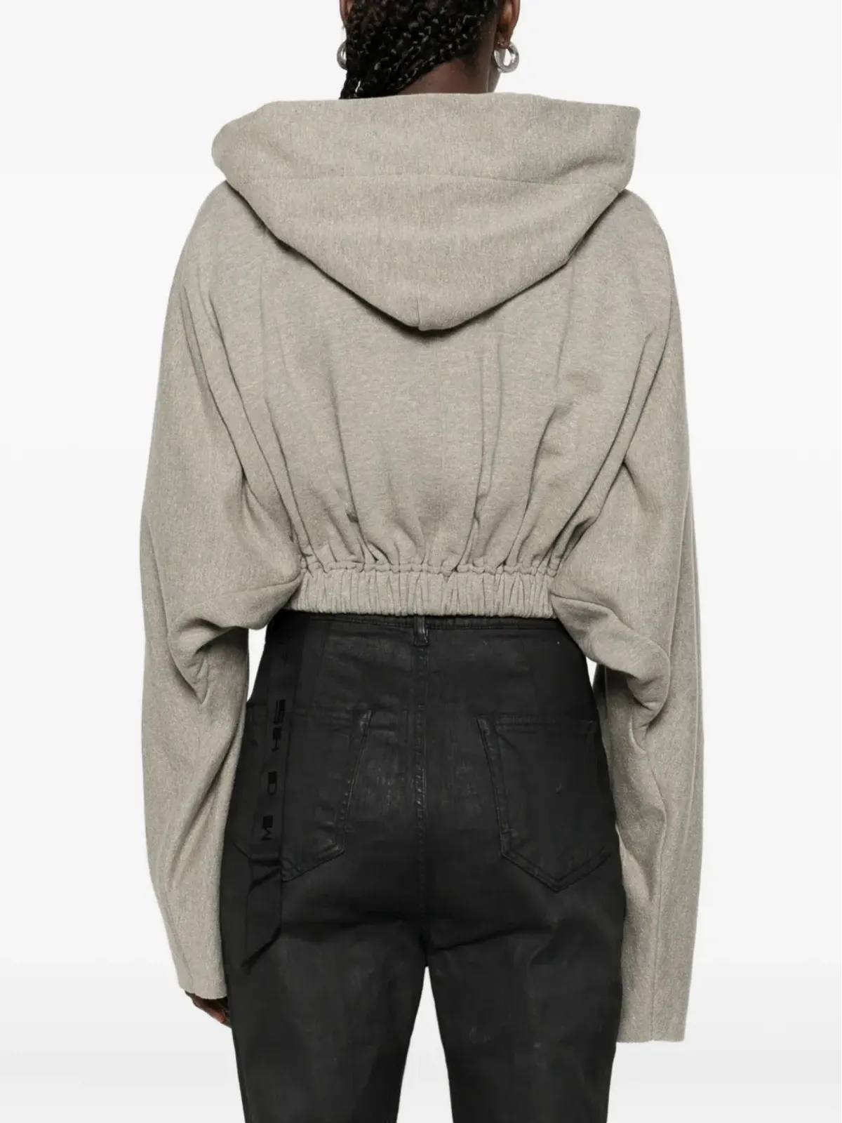 Rick Owens DRKSHDW ドローストリングフード付きパーカー - グレー - 画像4