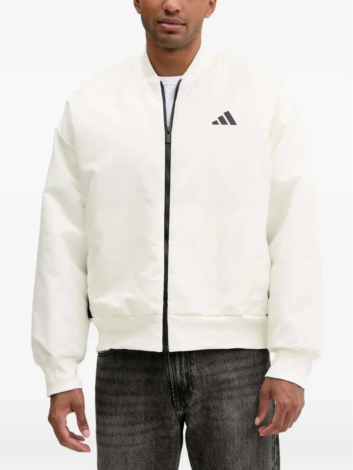 adidas ジップアップ ロゴ ボンバー ジャケット - 画像1