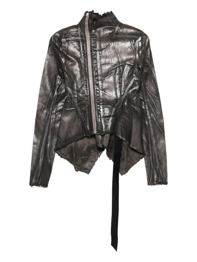 Rick Owens DRKSHDW Rick Owens DRKSHDW アシンメトリカルZIPフロントジャケットの商品画像