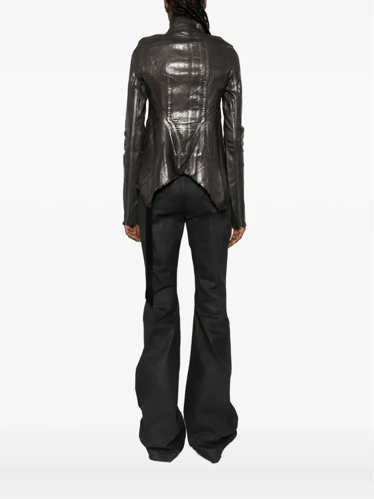 Rick Owens DRKSHDW アシンメトリカルZIPフロントジャケット - 画像4