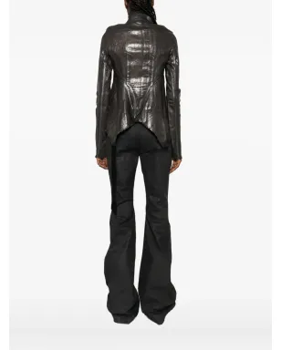 Rick Owens DRKSHDW アシンメトリカルZIPフロントジャケット - サムネイル4