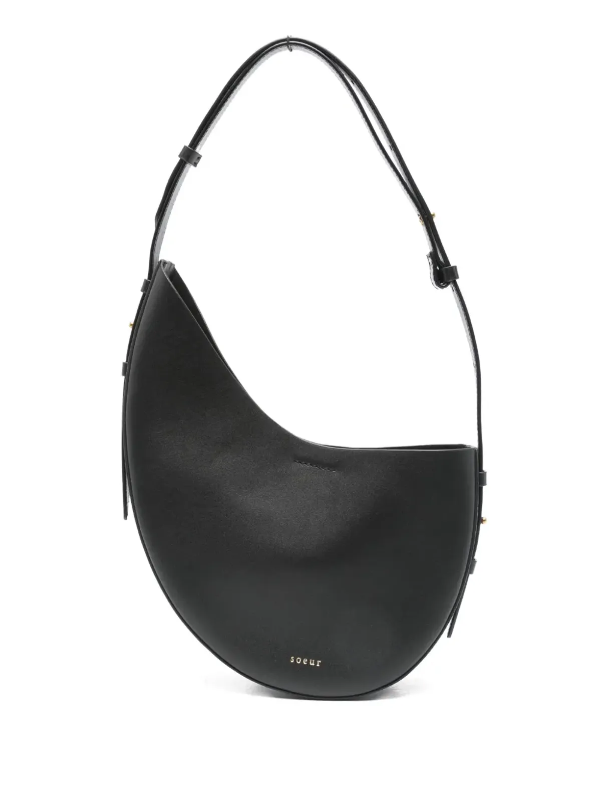 Soeur Wino crescent sheepskin shoulder bag - Black - 画像1