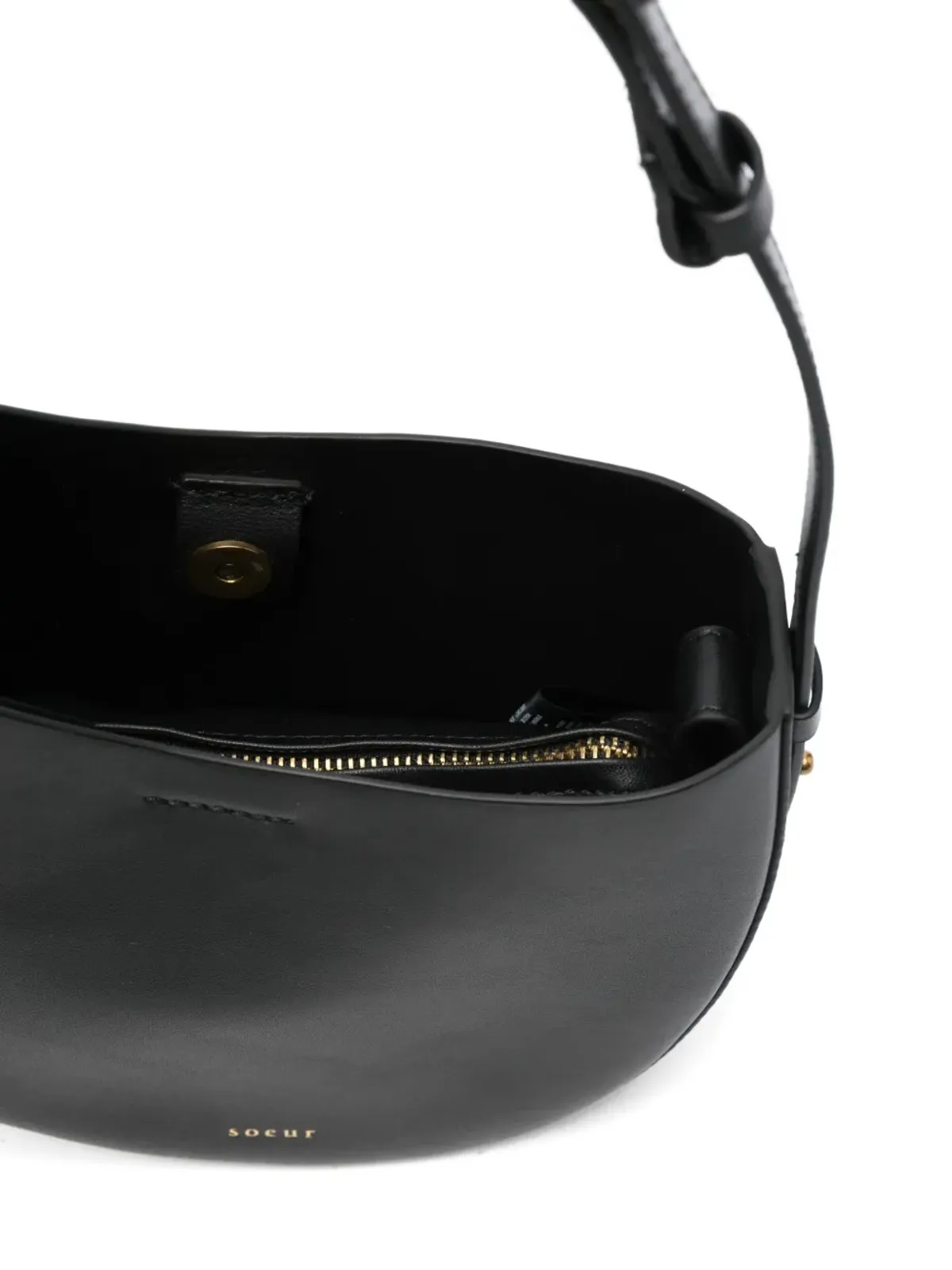 Soeur Wino crescent sheepskin shoulder bag - Black - 画像5