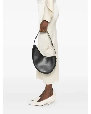 Soeur Wino crescent sheepskin shoulder bag - Black - サムネイル2