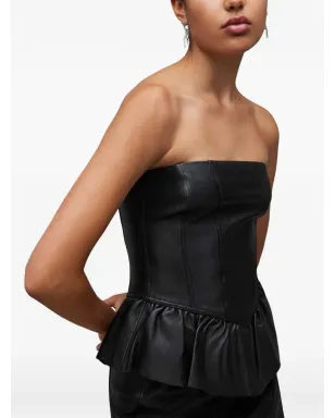 AllSaints Cassie ラッフル付きストラップレス ミニドレス - サムネイル5