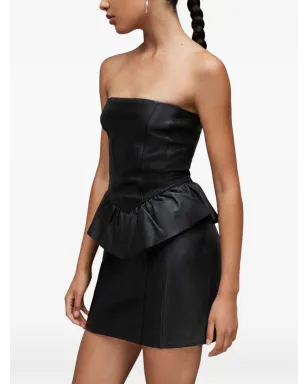 AllSaints Cassie ラッフル付きストラップレス ミニドレス - サムネイル3