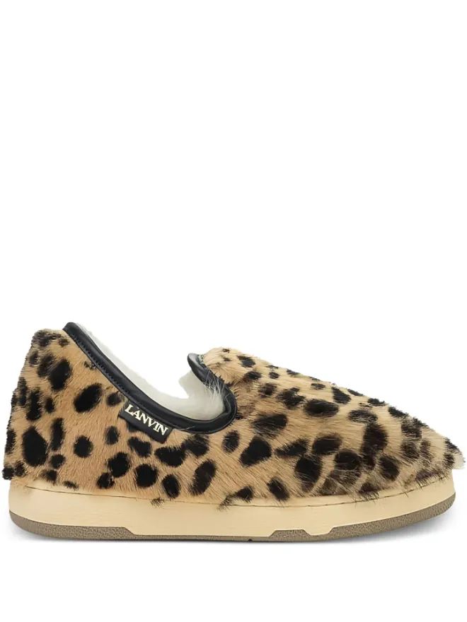 Lanvin Lanvin DBB1 ヒョウ柄スリッポン スニーカー - ブラウンの商品画像