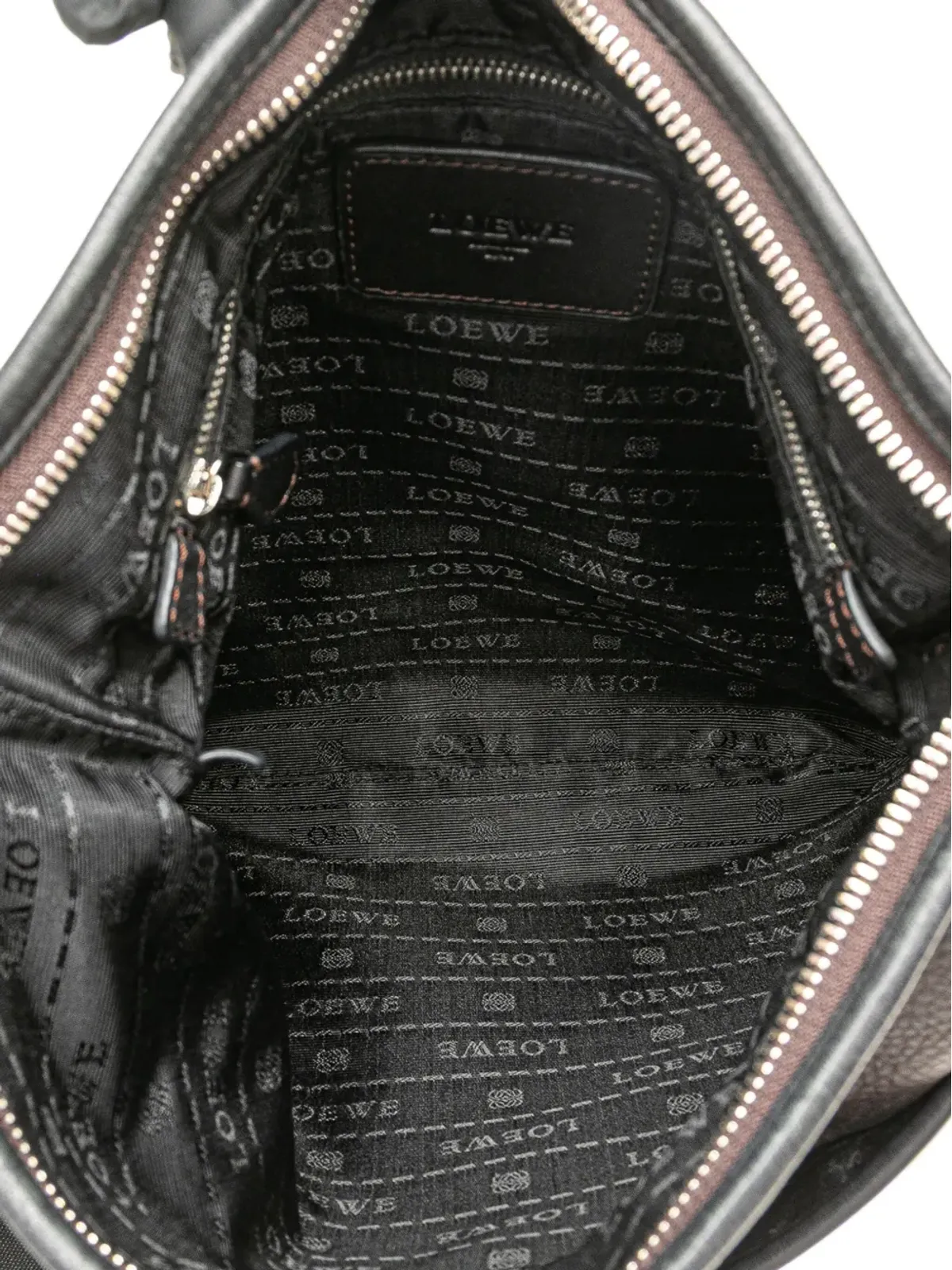 Loewe Pre-Owned ビンテージ アナグラム レザー メッセンジャーバッグ（クロスボディ） ブラウン - 画像5