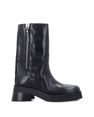 Miista Gunda zip-detail leather boots - Black - サムネイル1