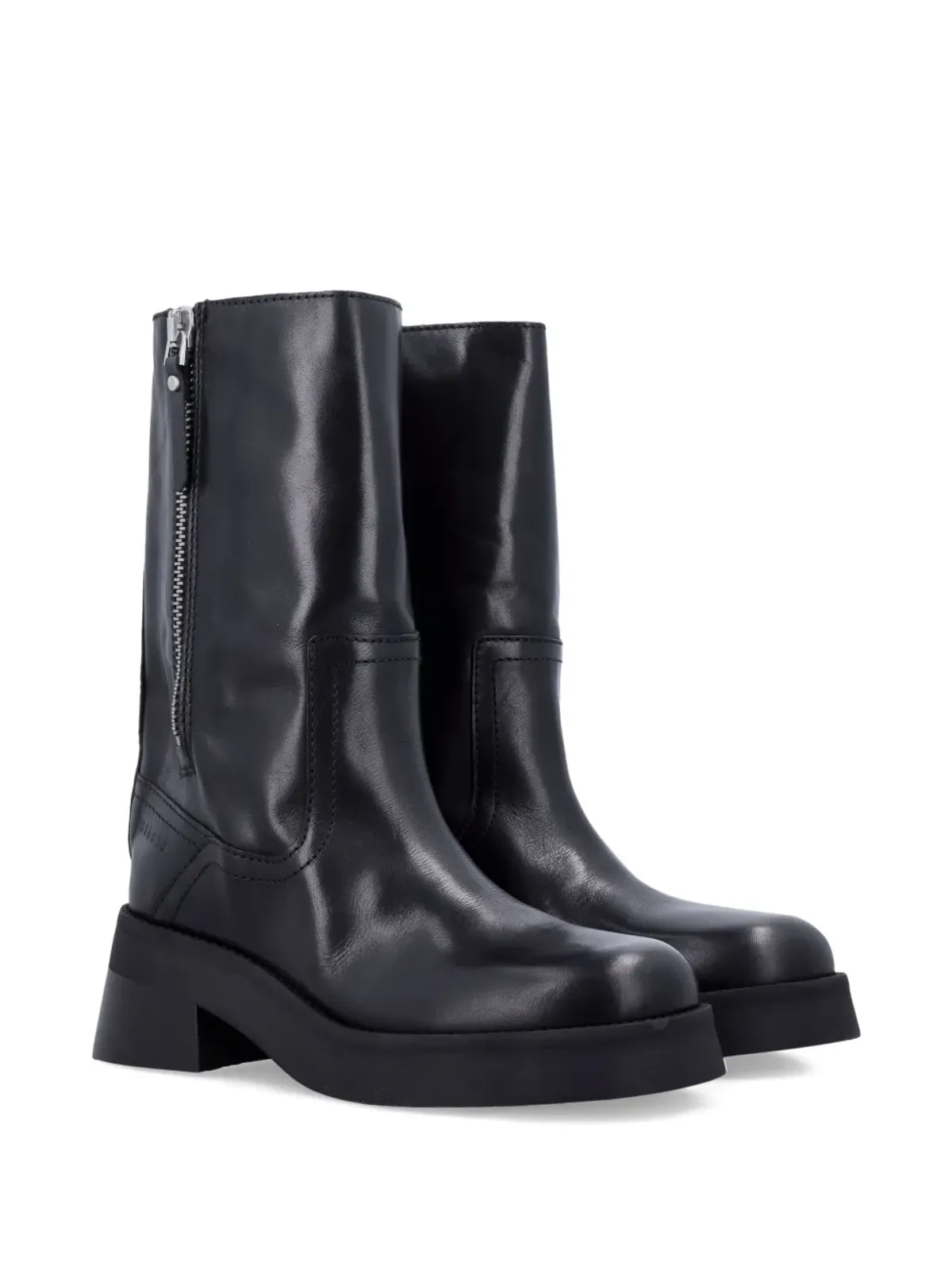 Miista Gunda zip-detail leather boots - Black - 画像2