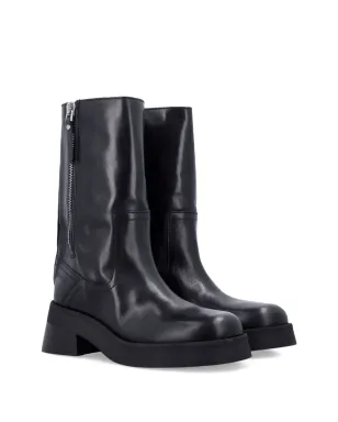 Miista Gunda zip-detail leather boots - Black - サムネイル2