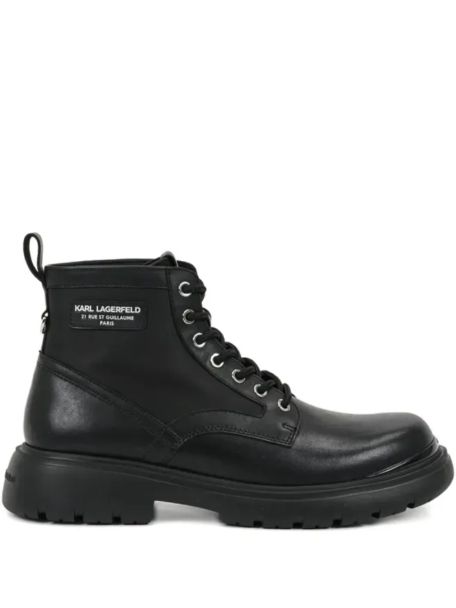 Karl Lagerfeld Karl Lagerfeld レースアッププラットフォームブーツの商品画像