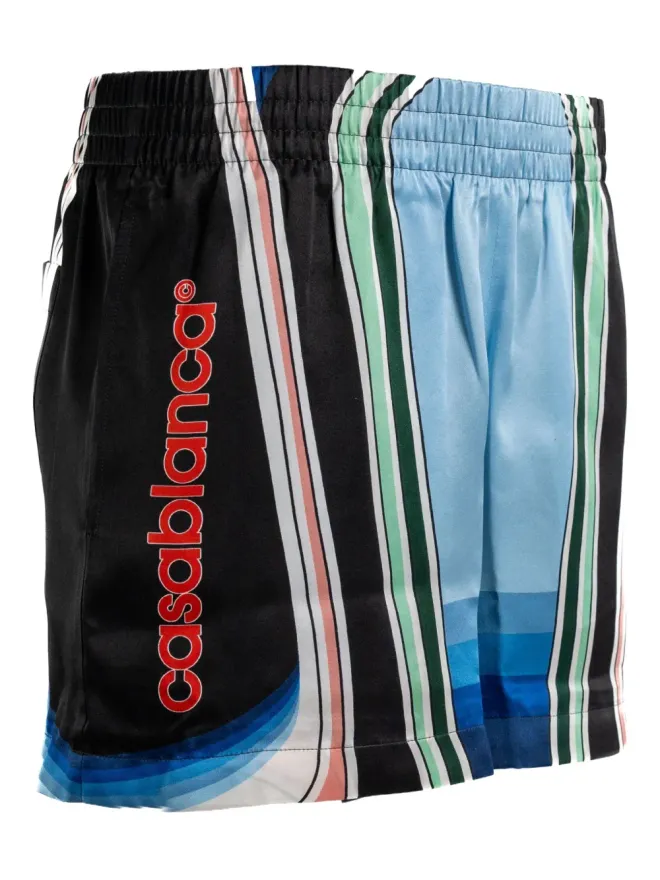 Casablanca Casablanca グラフィック柄シルクショートパンツの商品画像