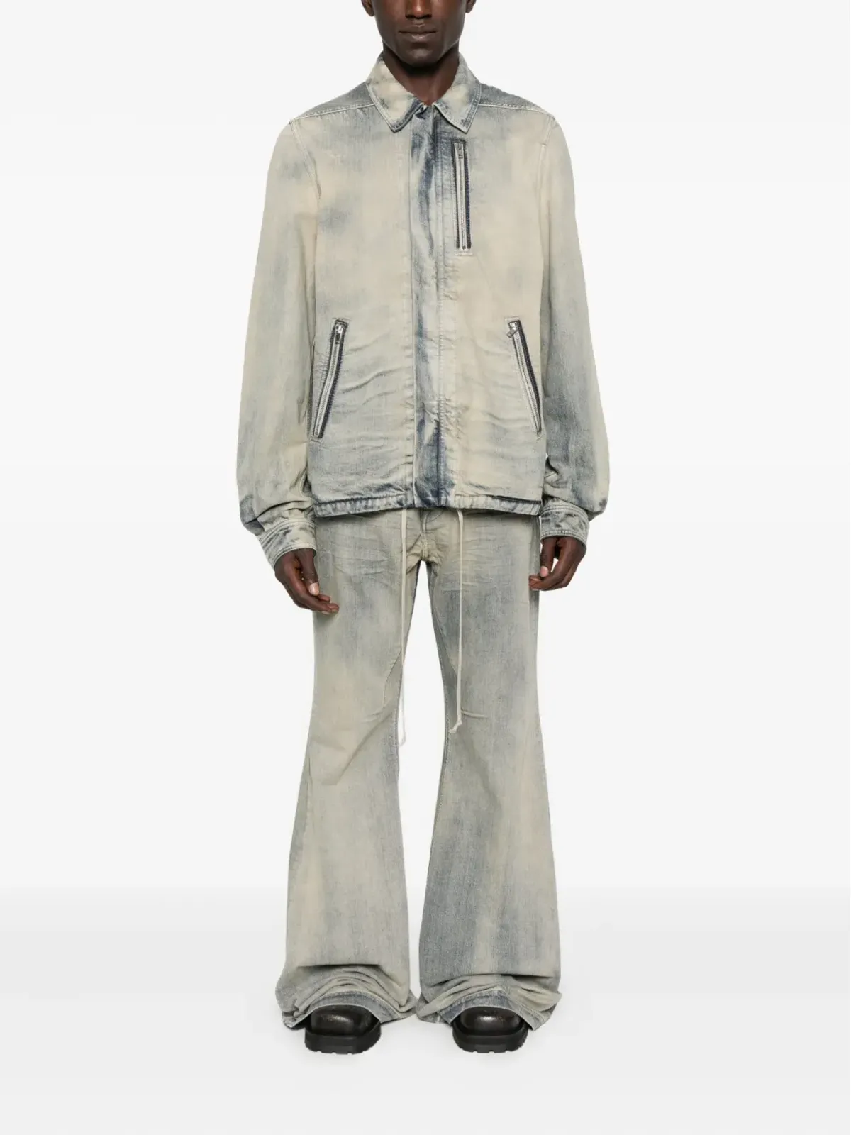 Rick Owens DRKSHDW ボラン ブートカット フェードエフェクト ジーンズ - 画像2