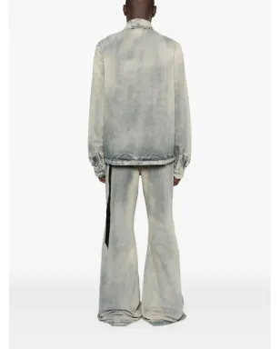 Rick Owens DRKSHDW ジップファスナー付きドローストリングジャケット - ブルー - サムネイル4