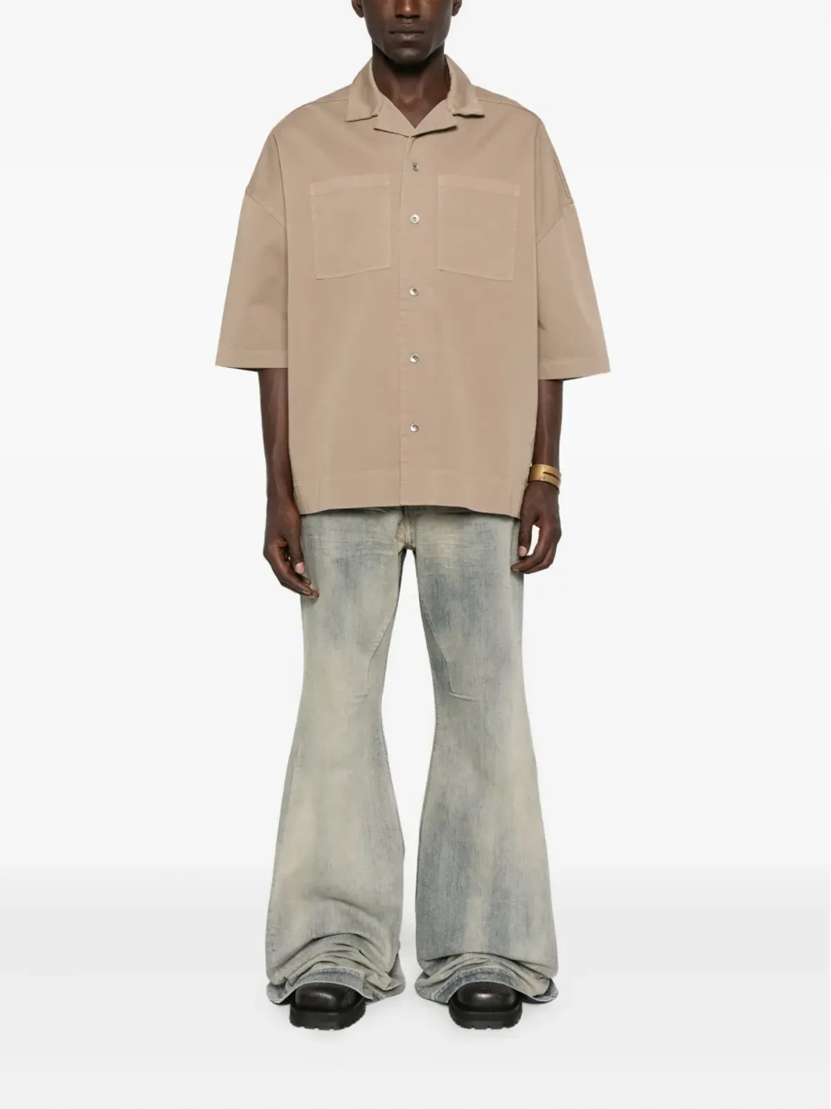 Rick Owens DRKSHDW ダブルポケット半袖シャツ - ニュートラル - 画像2