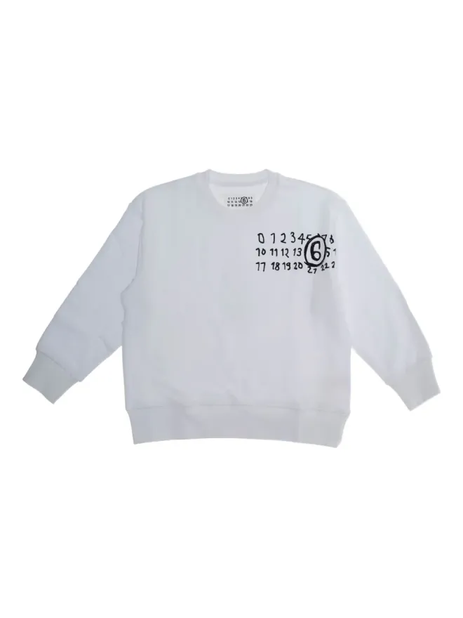 MM6 Maison Margiela Kids MM6 Maison Margiela Kids ナンバーズロゴ スウェットシャツの商品画像