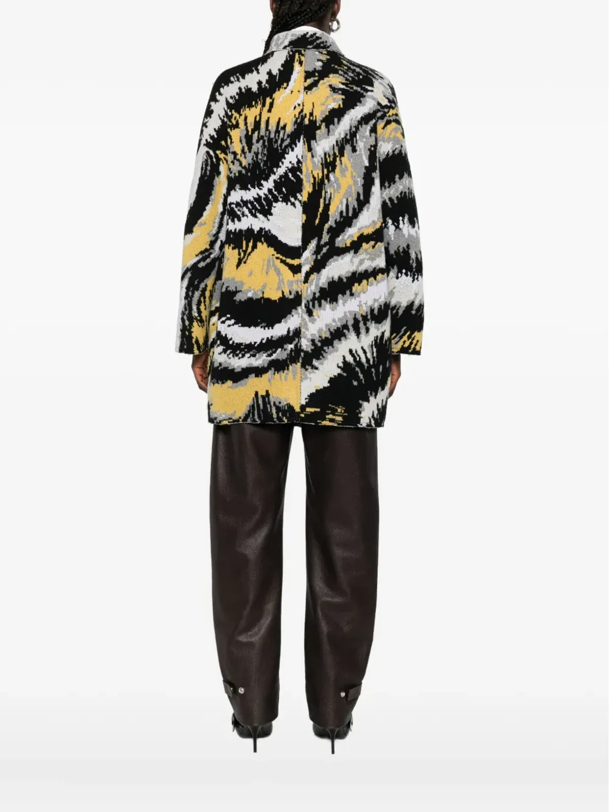 Missoni アブストラクト柄 ダブルブレストコート - ブラック - 画像4