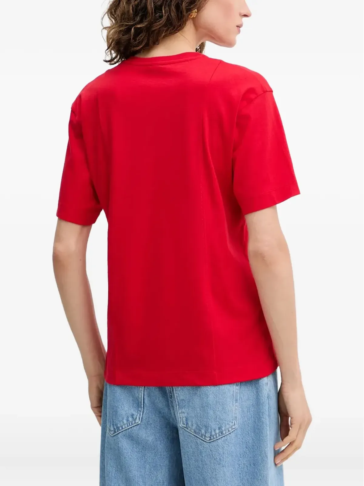 PINKO TORTINO ハート刺繍 Tシャツ - レッド - 画像3