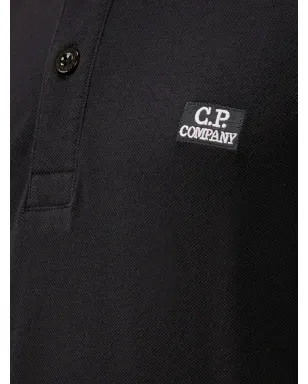C.P. Company Kids ロゴパッチ長袖ポロシャツ - Blue - サムネイル4