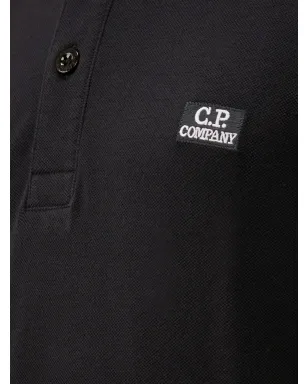 C.P. Company Kids ロングスリーブ ロゴパッチ ポロシャツ - サムネイル3