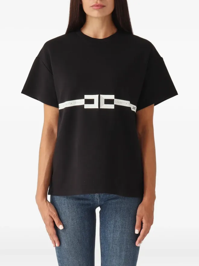 Elisabetta Franchi Elisabetta Franchi ロゴテープトップスの商品画像