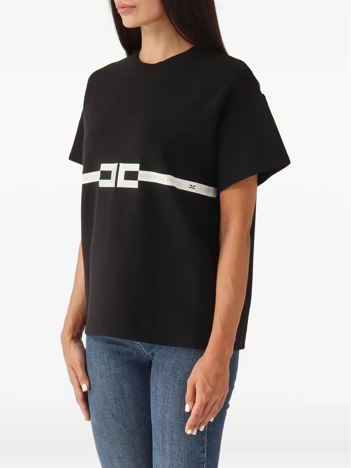 Elisabetta Franchi ロゴテープトップス - 画像3