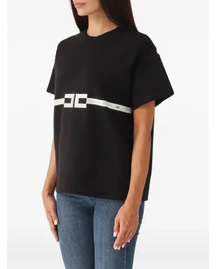 Elisabetta Franchi ロゴテープトップス - サムネイル3