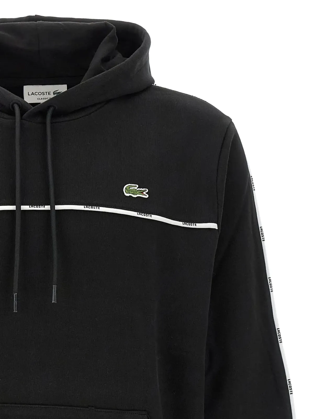 Lacoste テープトリム入りコットンフーディー - 画像4