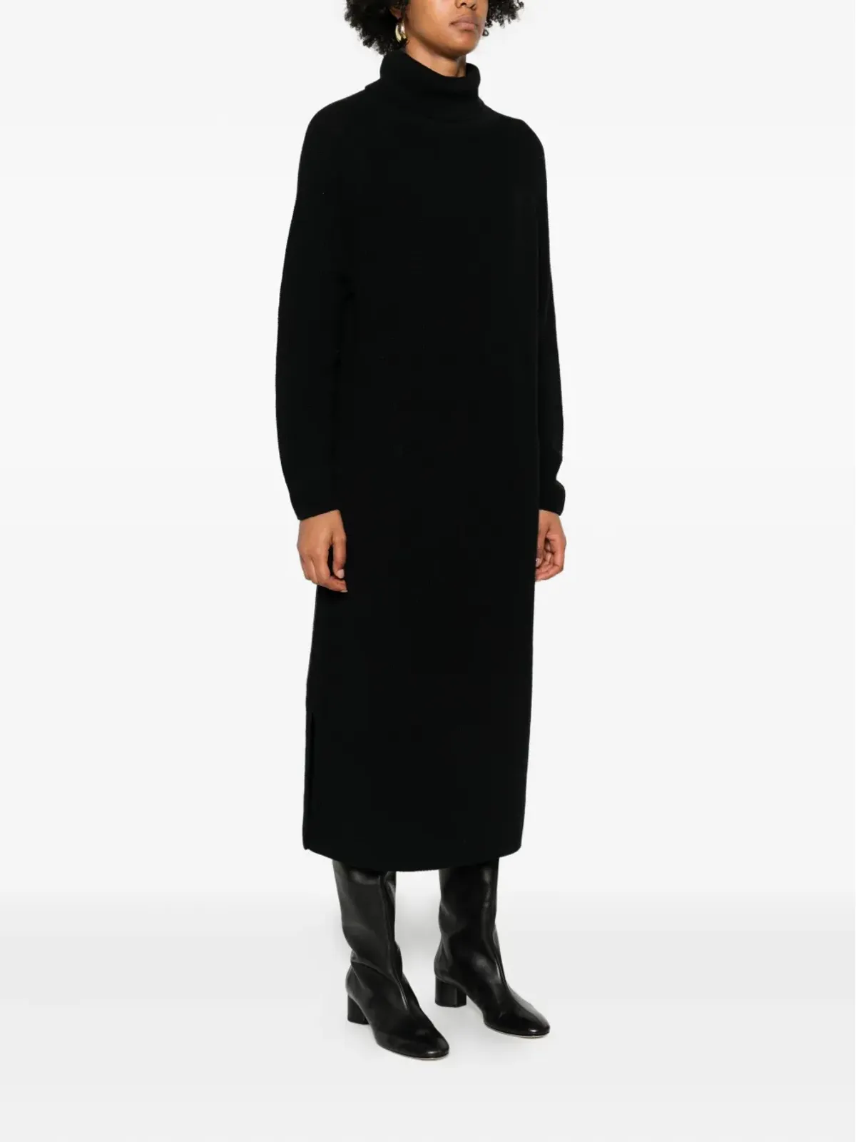 Marc O'Polo turtleneck ribbed-knit midi dress - Black - 画像3