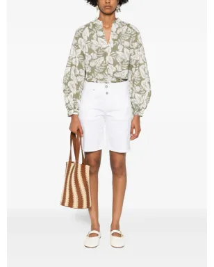 Marc O'Polo button-fastening shorts - White - サムネイル2
