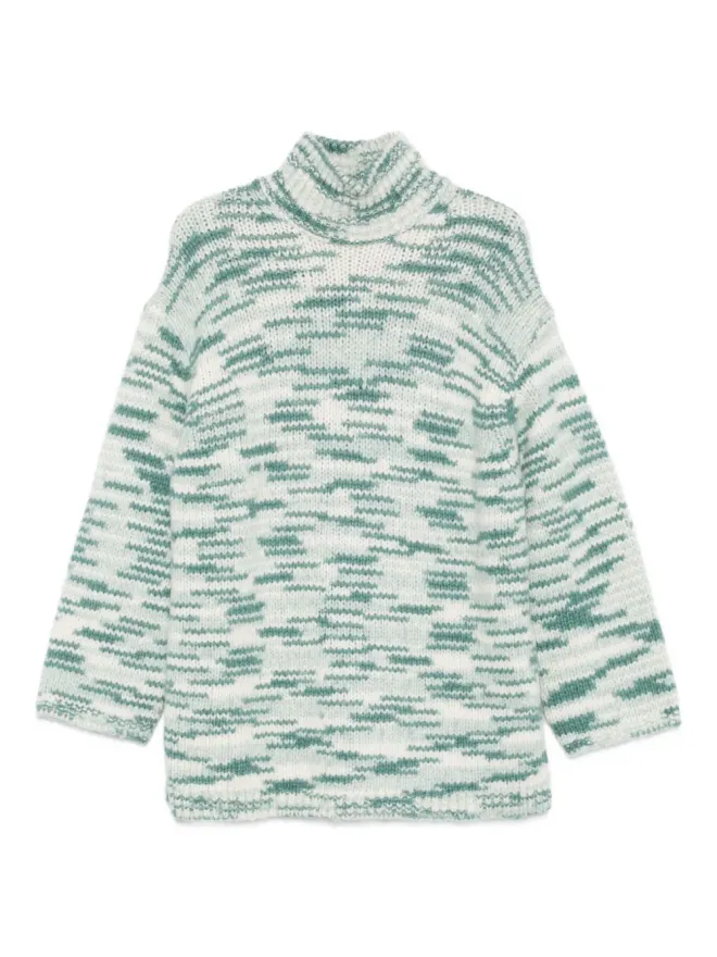 Marc O'Polo Marc O'Polo ハイネックストライプ柄セーターの商品画像