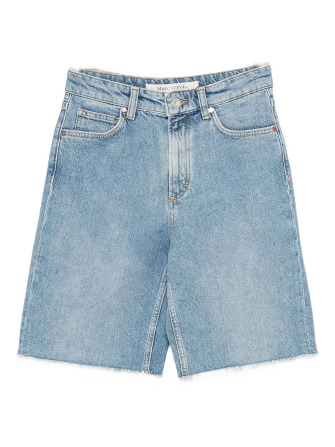 Marc O'Polo Marc O'Polo フリンジヘムデニムショーツ - ブルーの商品画像