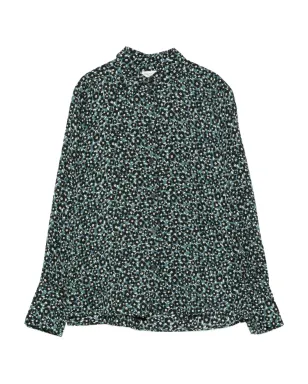 Marc O'Polo 花柄プリント ボタンダウンシャツ ブルー - サムネイル1
