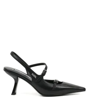 Karl Lagerfeld スリングバックバックルパンプス - ブラック - サムネイル1