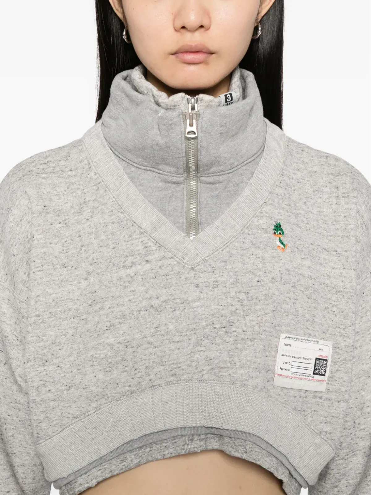 Maison MIHARA YASUHIRO ダック刺繍スウェット グレー - 画像5