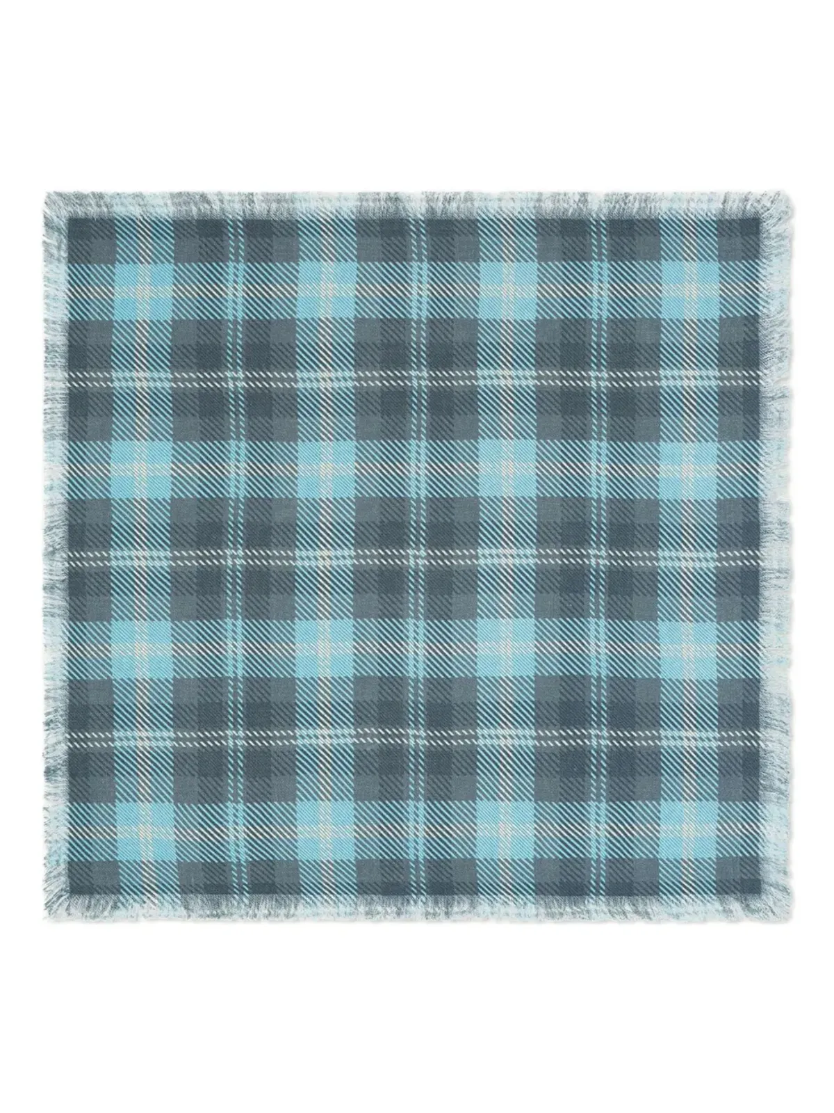BOMPARD チェック柄フリンジスカーフ - 画像1