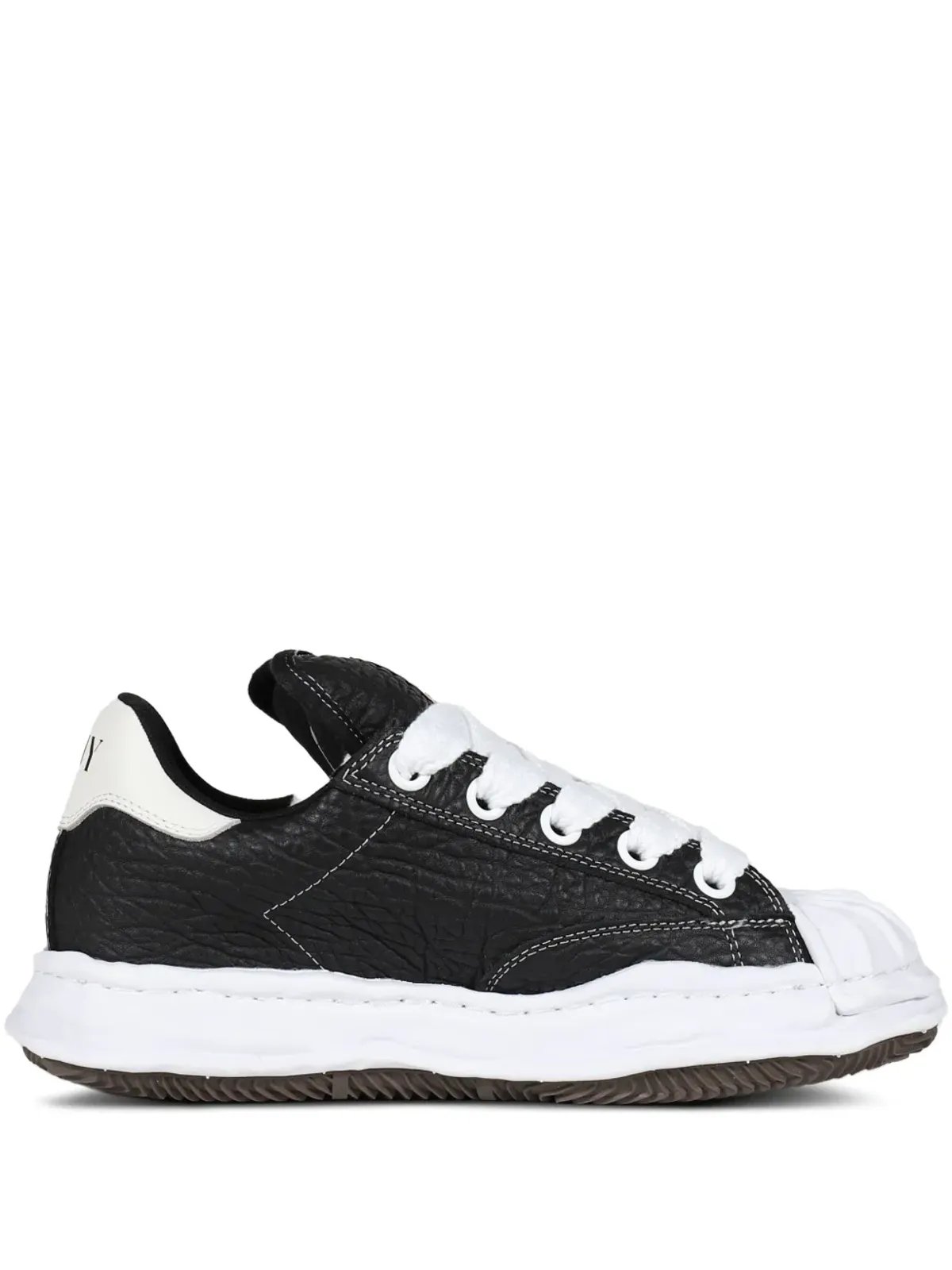 Maison MIHARA YASUHIRO Blakey leather lace-up sneakers - Black - 画像1