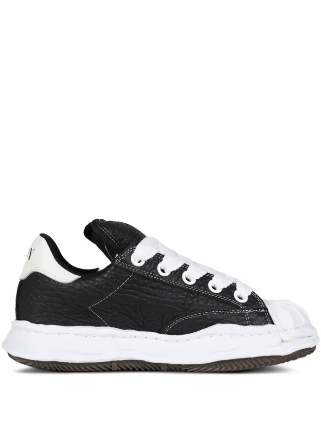 Maison MIHARA YASUHIRO Maison MIHARA YASUHIRO Blakey leather lace-up sneakers - Blackの商品画像