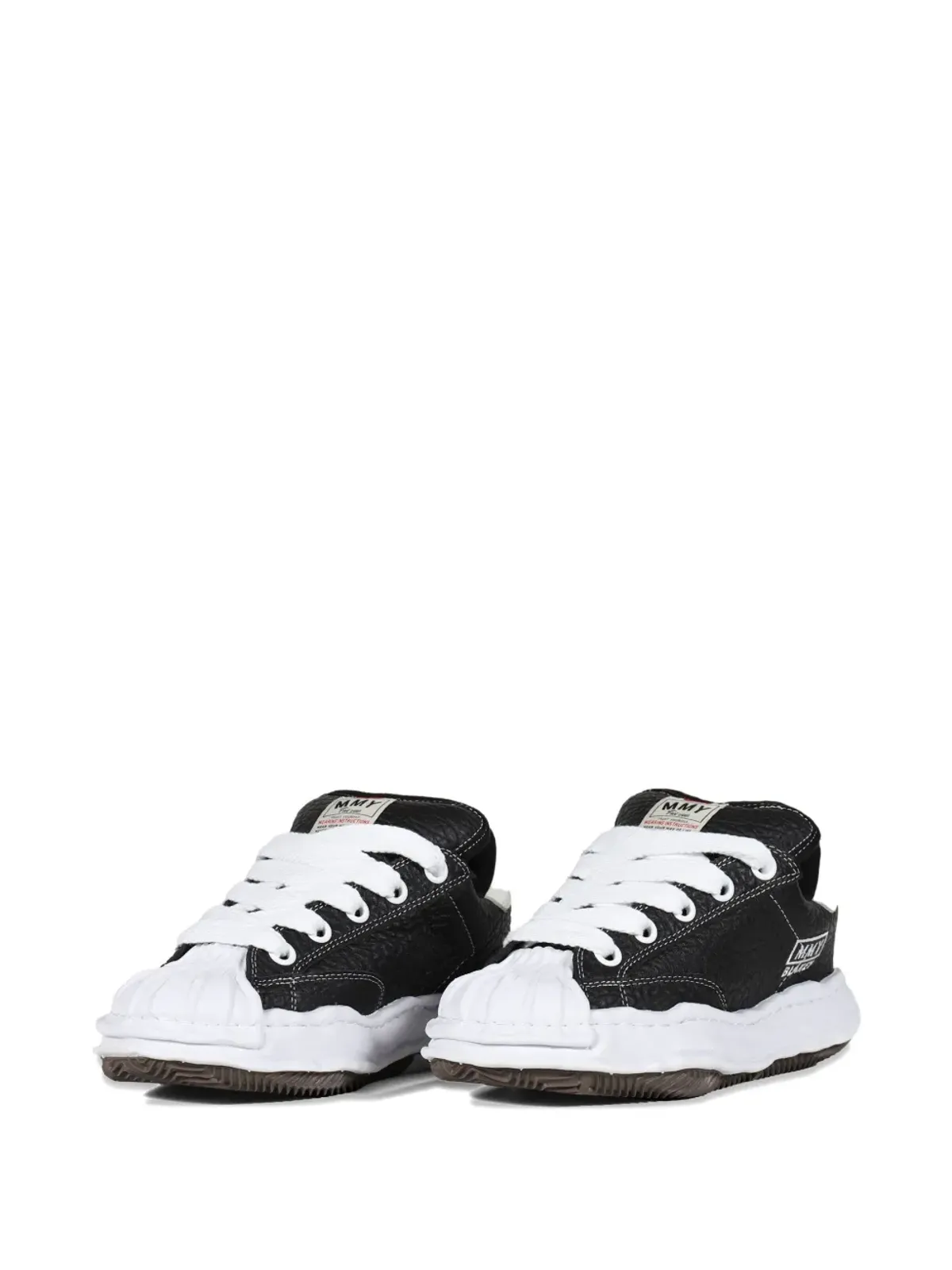 Maison MIHARA YASUHIRO Blakey leather lace-up sneakers - Black - 画像2