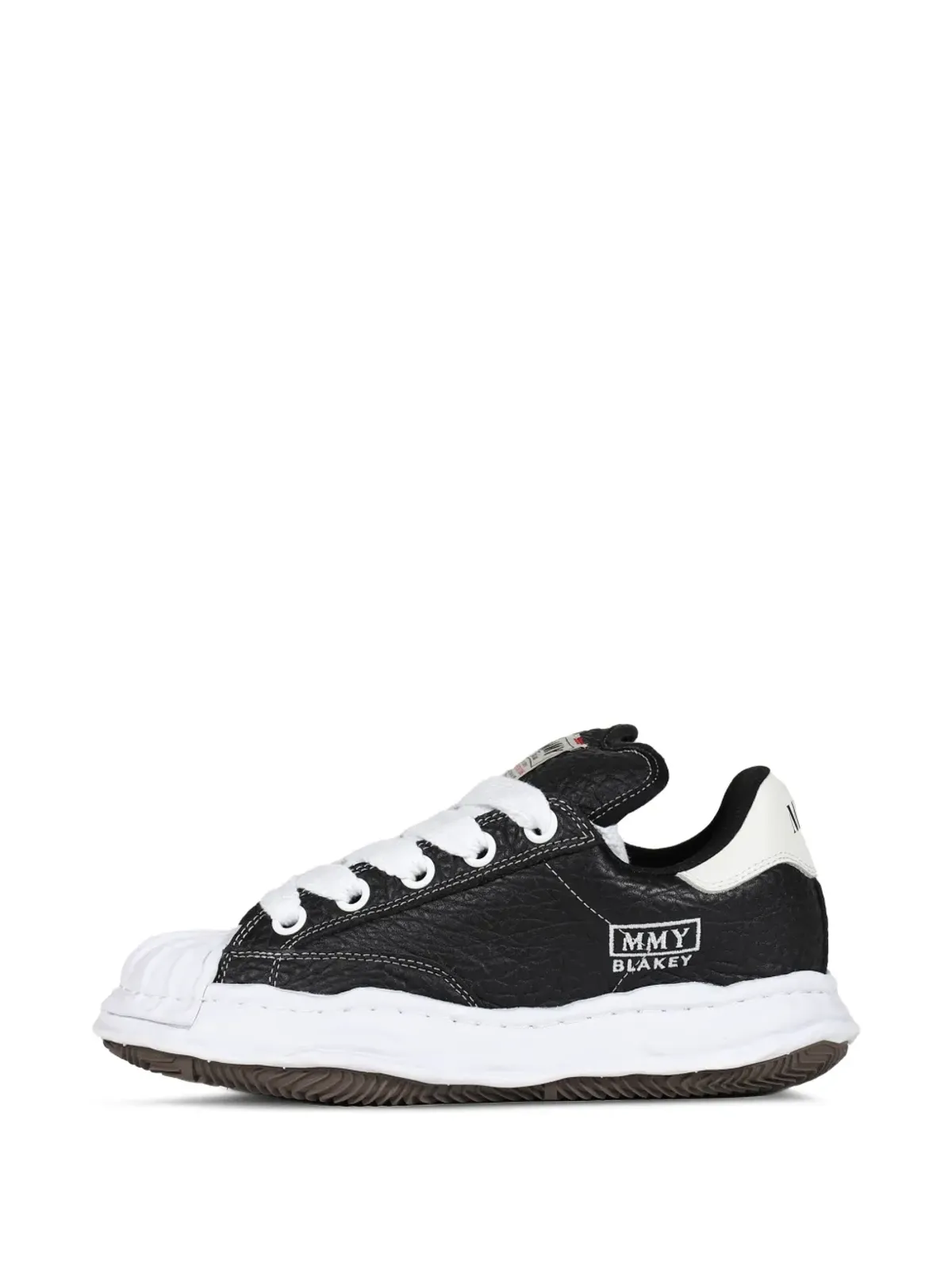 Maison MIHARA YASUHIRO Blakey leather lace-up sneakers - Black - 画像3