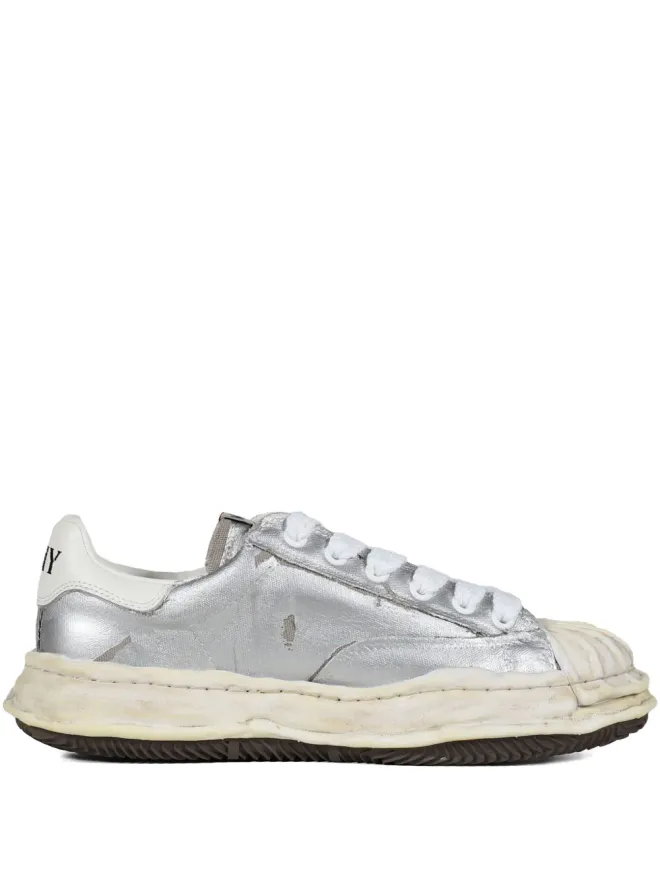 Maison MIHARA YASUHIRO Maison MIHARA YASUHIRO ブレイキー distressedレザー レースアップスニーカー グレーの商品画像