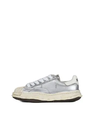 Maison MIHARA YASUHIRO ブレイキー distressedレザー レースアップスニーカー グレー - サムネイル3