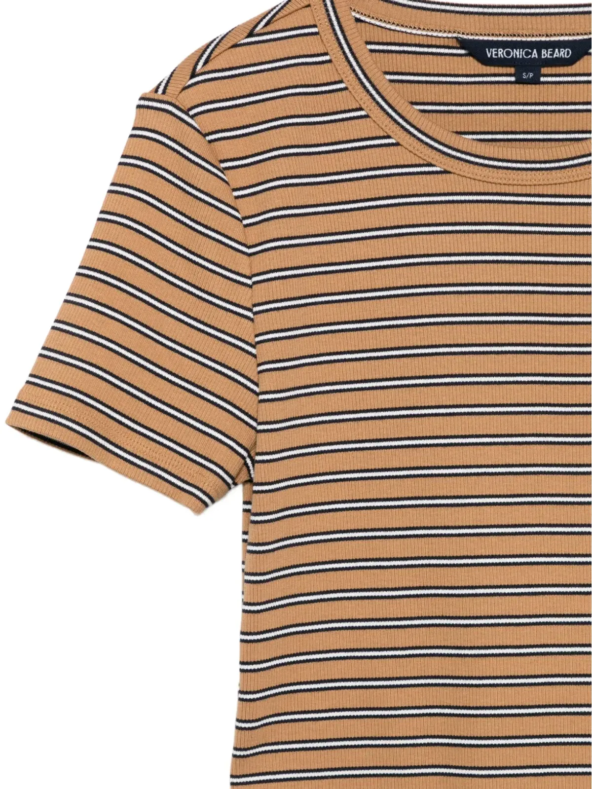 Veronica Beard プリュイット ストライプリブTシャツ - 画像3
