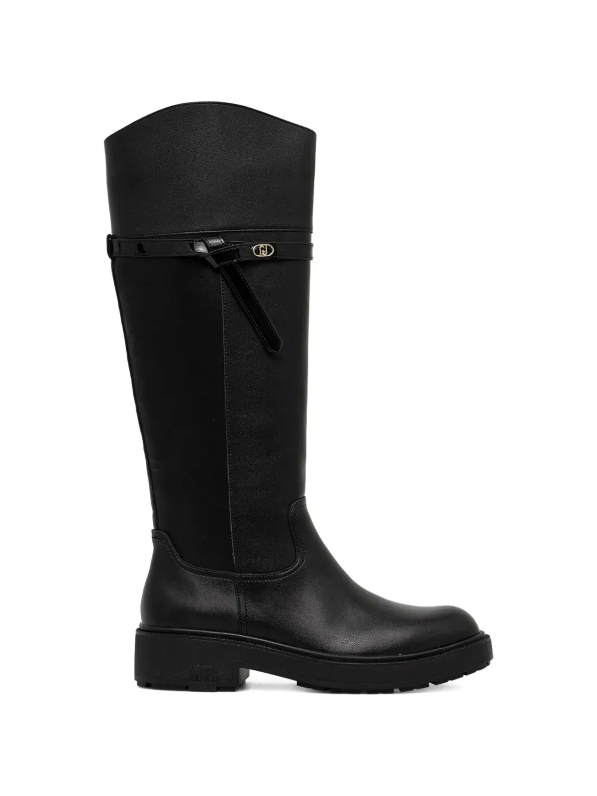 LIU JO strap knee-high boots - Black - 画像1